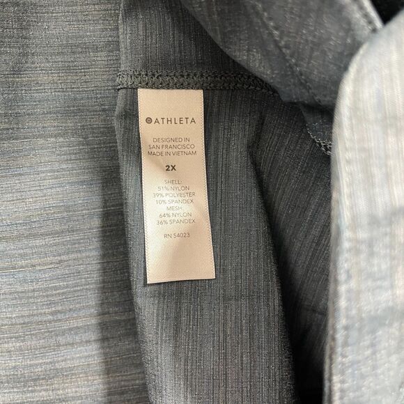 Athleta 2X Race Running Free Jacket Full Zip Mesh Inserts Zip Pockets Hooded - Picture 5 of 6